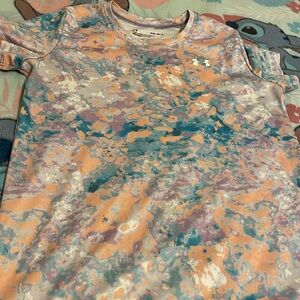 Under armor, light blue, dark blue, white, orange, and purple.